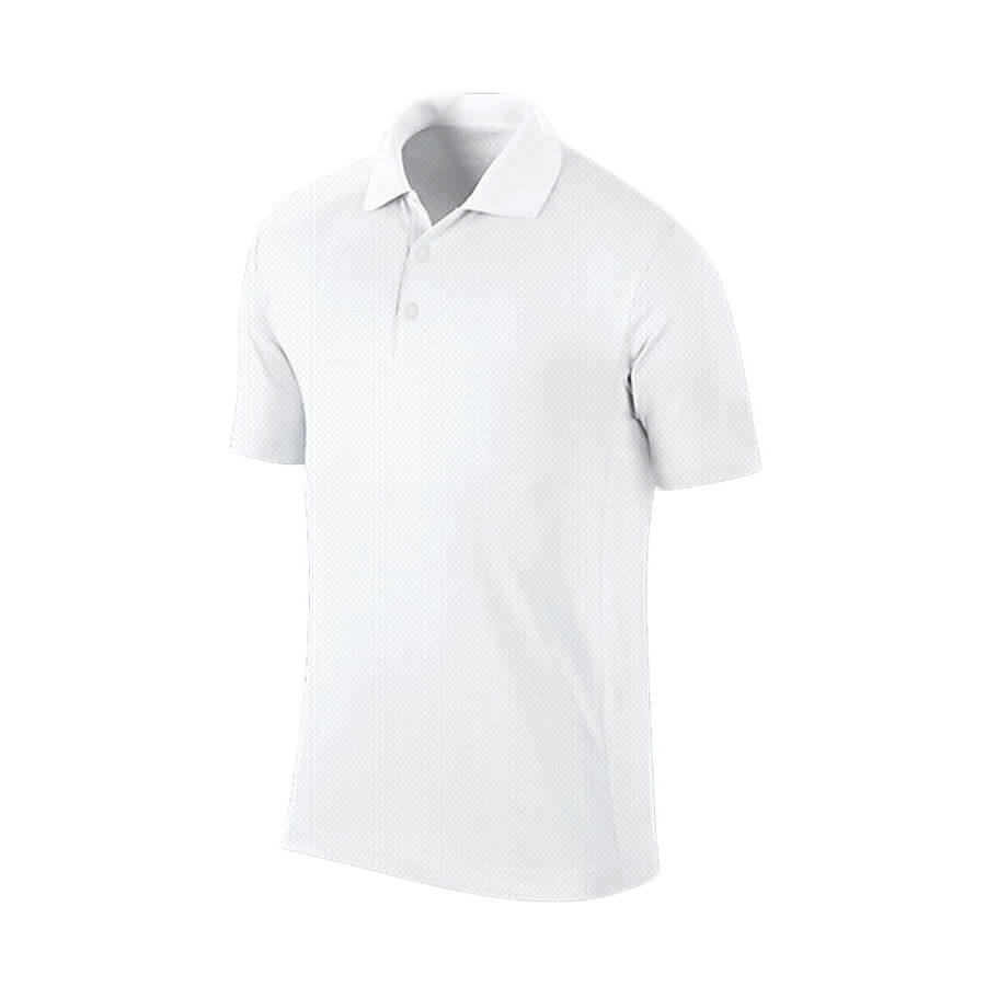 white dri fit polo shirt